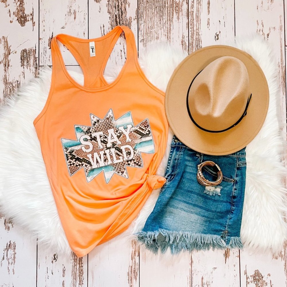 ladies western tank - Stay Wild